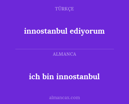 ich bin innostanbul - innostanbul ediyorum