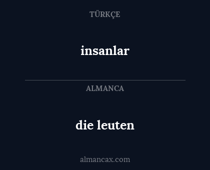 die leuten - insanlar