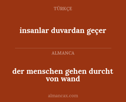 insanlar duvardan geçer - der menschen gehen durcht von wand