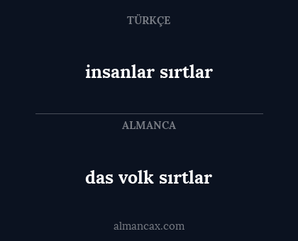 insanlar sırtlar - das volk sırtlar