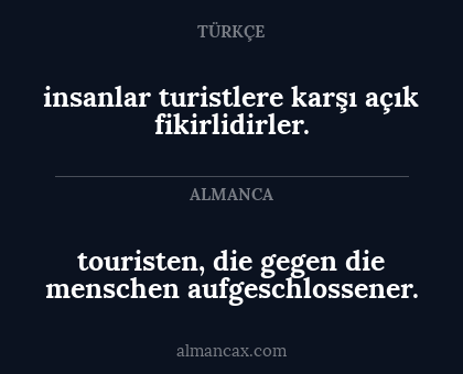 insanlar turistlere karşı açık fikirlidirler. - touristen, die gegen die menschen aufgeschlossener.