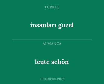 leute schön - insanları guzel