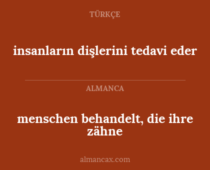 menschen behandelt, die ihre zähne - insanların dişlerini tedavi eder