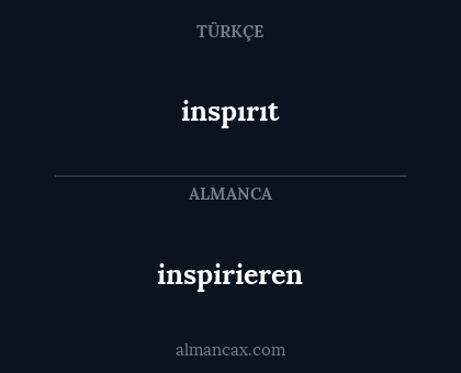 inspırıt - inspirieren