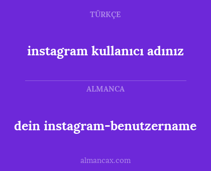 instagram kullanıcı adınız - dein instagram-benutzername