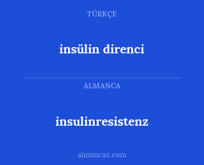 insulinresistenz - insülin direnci