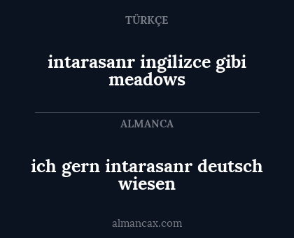 intarasanr ingilizce gibi meadows - ich gern intarasanr deutsch wiesen