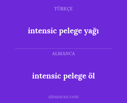 intensic pelege yağı - intensic pelege öl