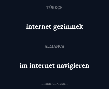 im internet navigieren - internet gezinmek