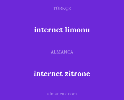 internet zitrone - internet limonu