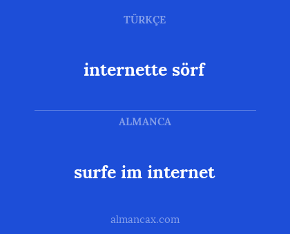 surfe im internet - internette sörf
