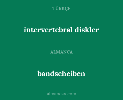 bandscheiben - intervertebral diskler