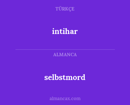 intihar - selbstmord