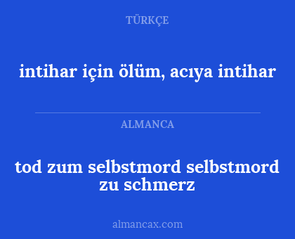 intihar için ölüm, acıya intihar - tod zum selbstmord selbstmord zu schmerz