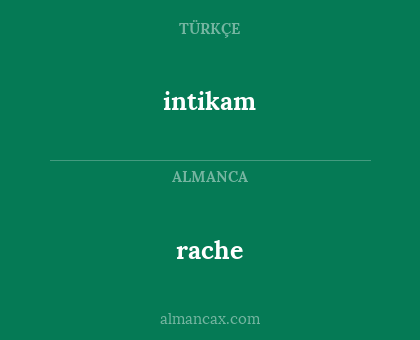 intikam - rache