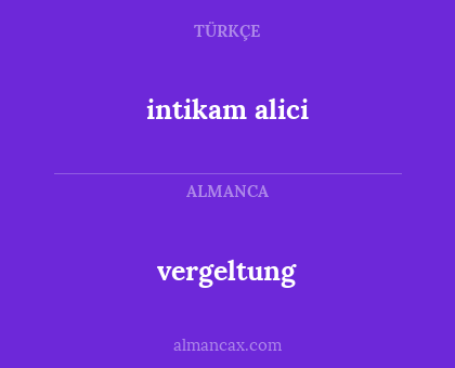 vergeltung - intikam alici