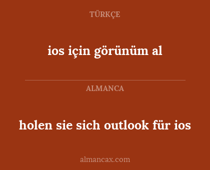 ios için görünüm al - holen sie sich outlook für ios