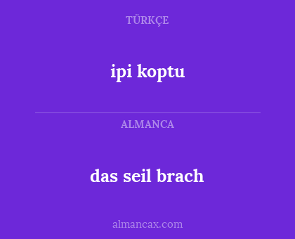 ipi koptu - das seil brach