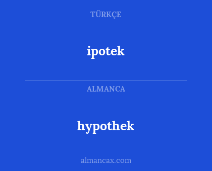 hypothek - ipotek