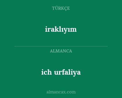 iraklıyım - ich urfaliya