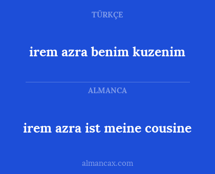 irem azra ist meine cousine - irem azra benim kuzenim