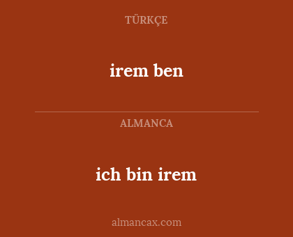 irem ben - ich bin irem