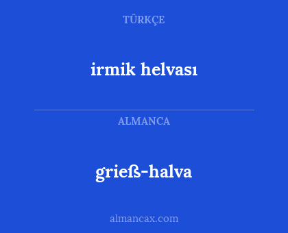 irmik helvası - grieß-halva