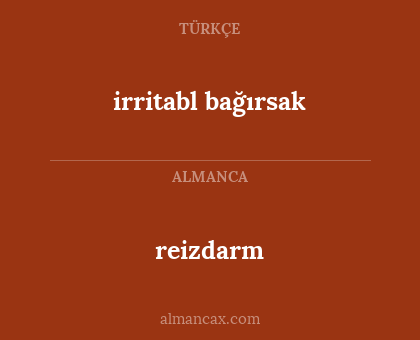 irritabl bağırsak - reizdarm