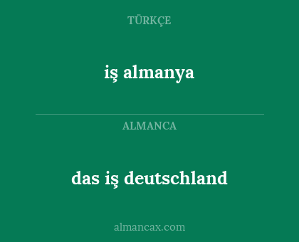 das iş deutschland - iş almanya