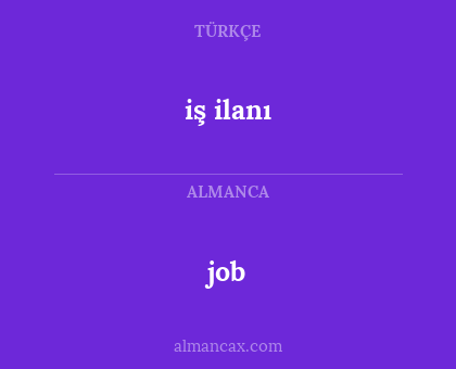 iş ilanı - job