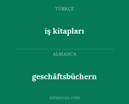 geschäftsbüchern - iş kitapları