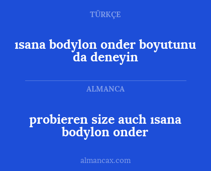 ısana bodylon onder boyutunu da deneyin - probieren size auch ısana bodylon onder