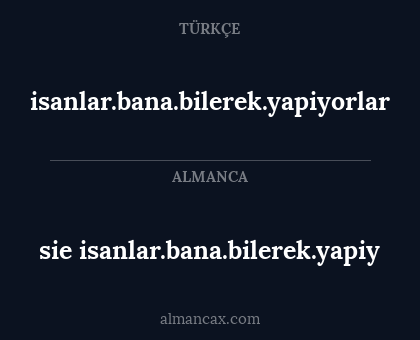 isanlar.bana.bilerek.yapiyorlar - sie isanlar.bana.bilerek.yapiy