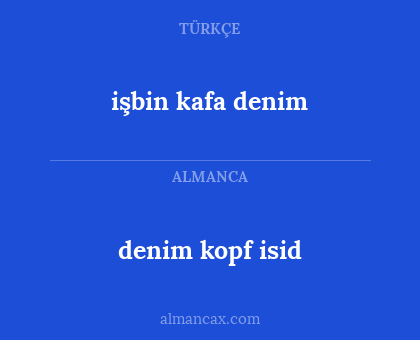 işbin kafa denim - denim kopf isid