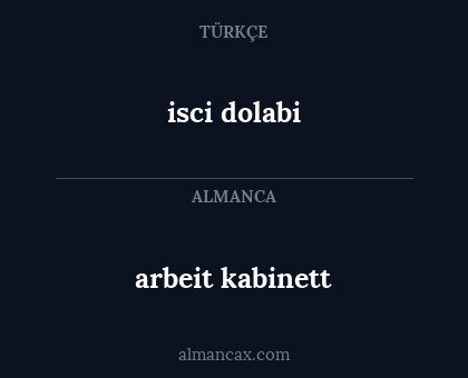 isci dolabi - arbeit kabinett