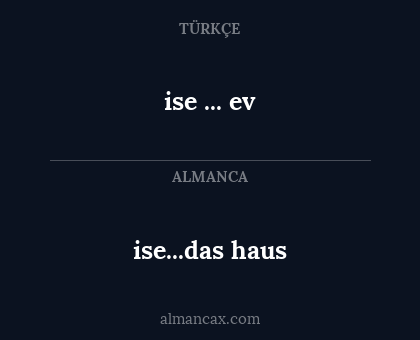 ise ... ev - ise...das haus
