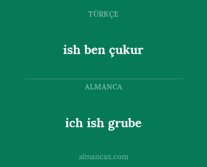 ish ben çukur - ich ish grube