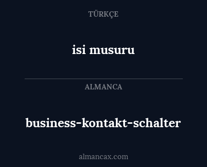 isi musuru - business-kontakt-schalter