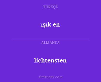 lichtensten - ışık en
