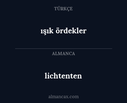 lichtenten - ışık ördekler