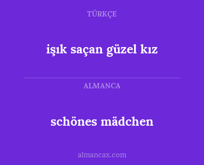 schönes mädchen - işık saçan güzel kız