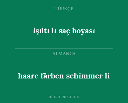 haare färben schimmer li - işıltı lı saç boyası