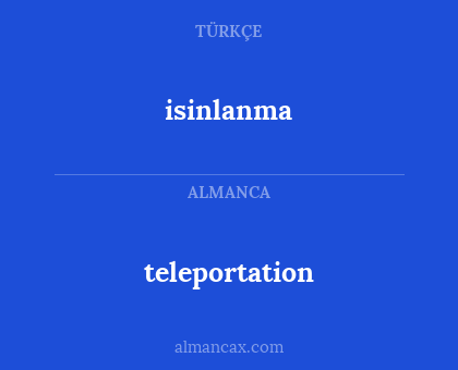 teleportation - isinlanma