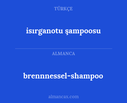 brennnessel-shampoo - isırganotu şampoosu