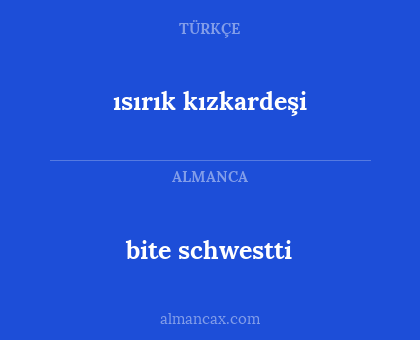 ısırık kızkardeşi - bite schwestti