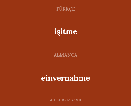 işitme - einvernahme