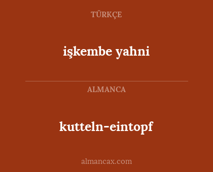 kutteln-eintopf - işkembe yahni