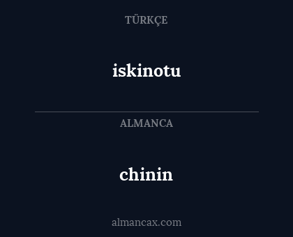 chinin - iskinotu