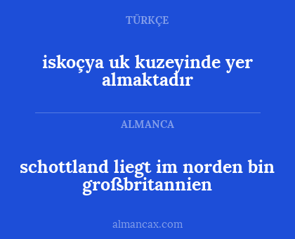 iskoçya uk kuzeyinde yer almaktadır - schottland liegt im norden bin großbritannien