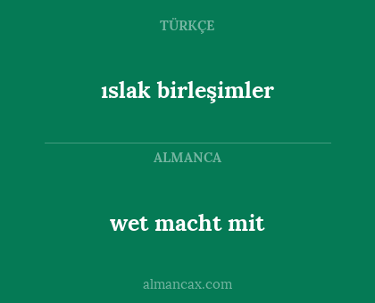 wet macht mit - ıslak birleşimler